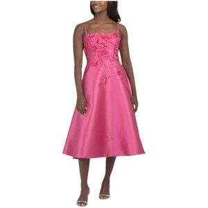 RENE BY RENE RUIZ Sleeveless 3d Floral Tea-length Dress